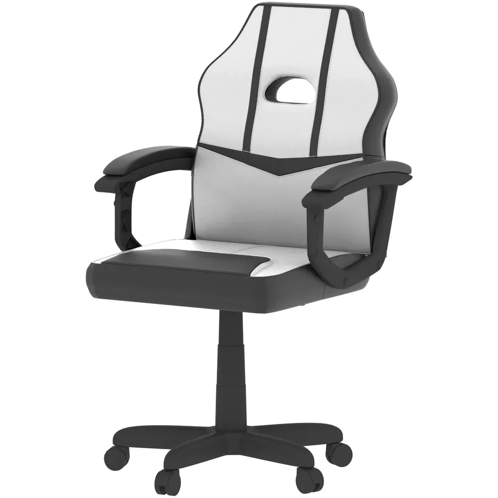 Comet Swivel Gaming Chair with Adjustable Height - White