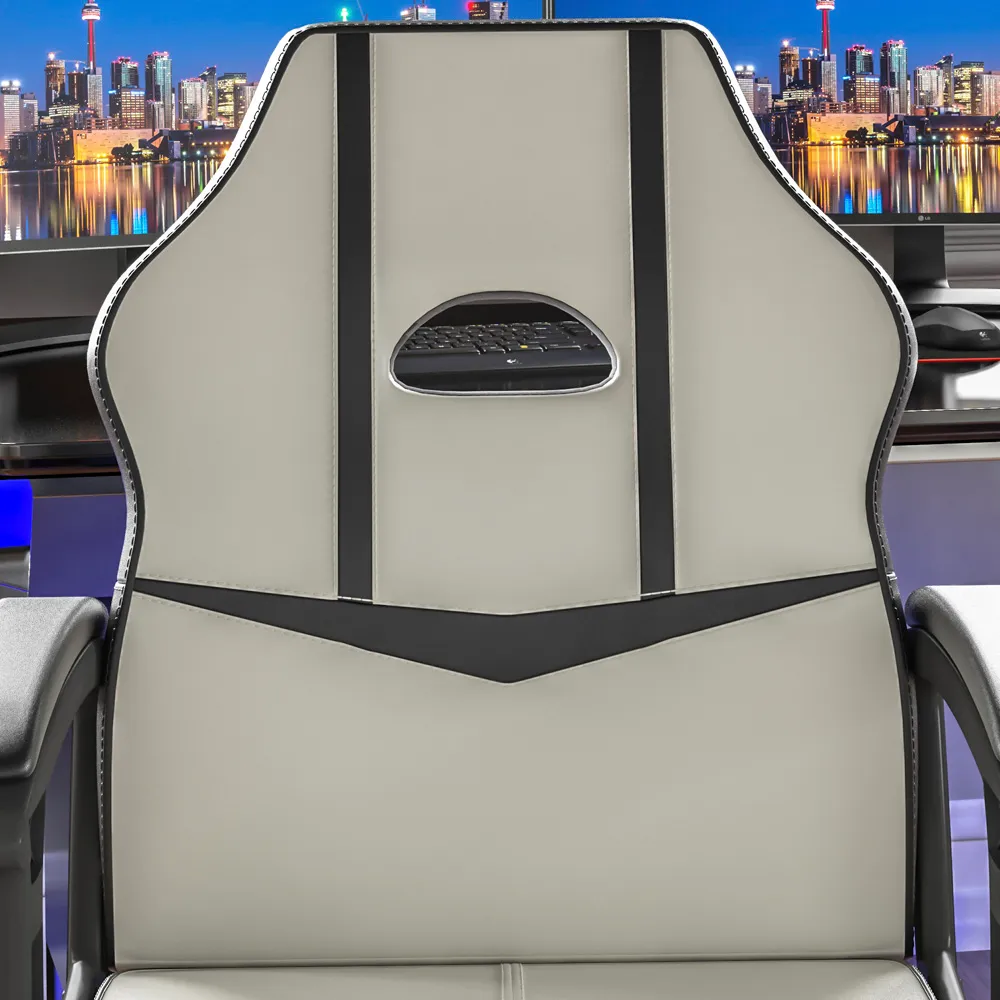 Comet Swivel Gaming Chair with Adjustable Height - White