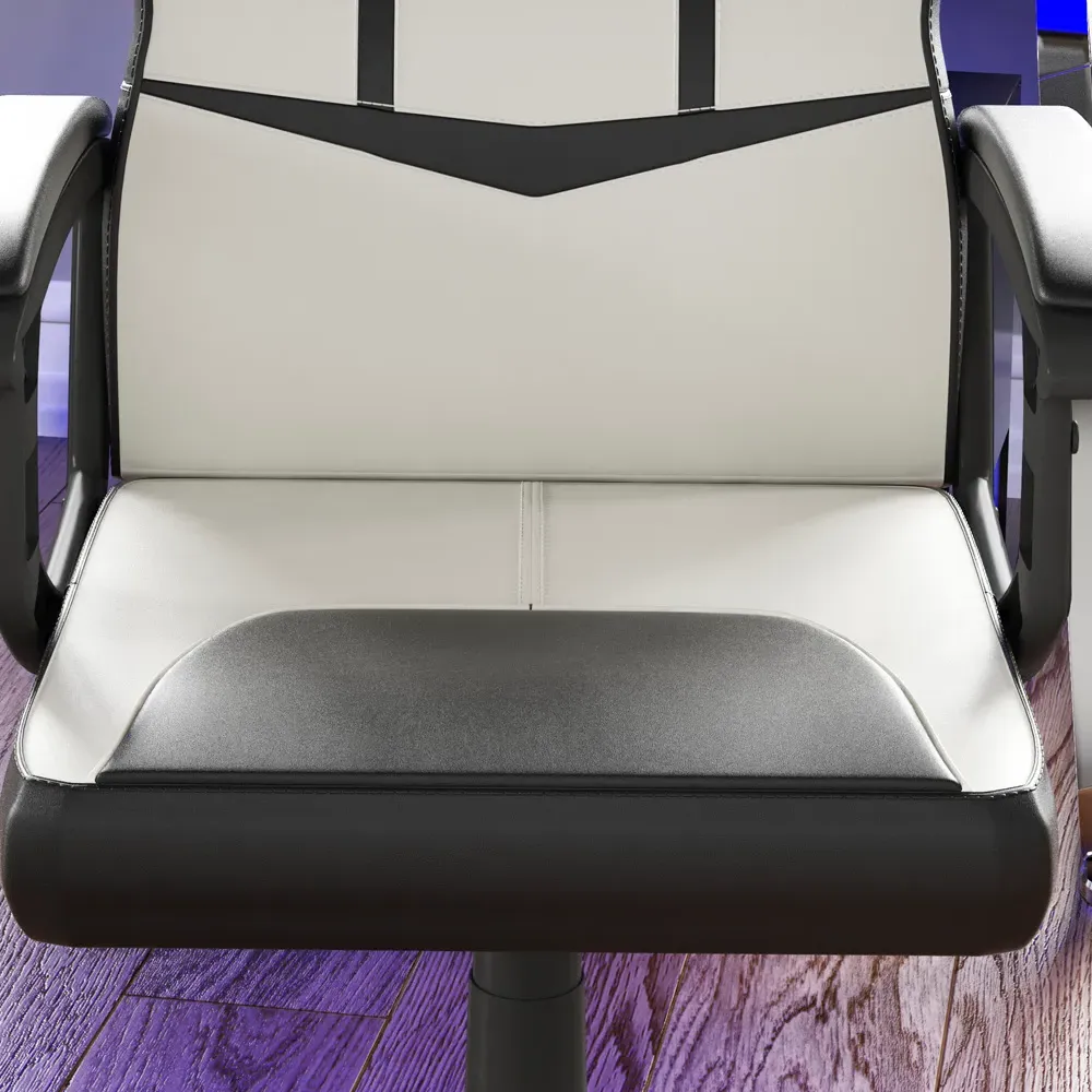 Comet Swivel Gaming Chair with Adjustable Height - White