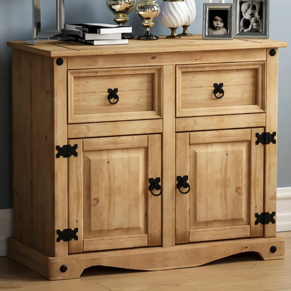 Corona 2 Door 2 Drawer Sideboard - Brown, Pine image