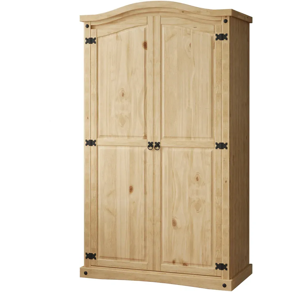 Corona 2 Door Wardrobe - Brown, Pine