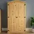 Corona 2 Door Wardrobe - Brown, Pine