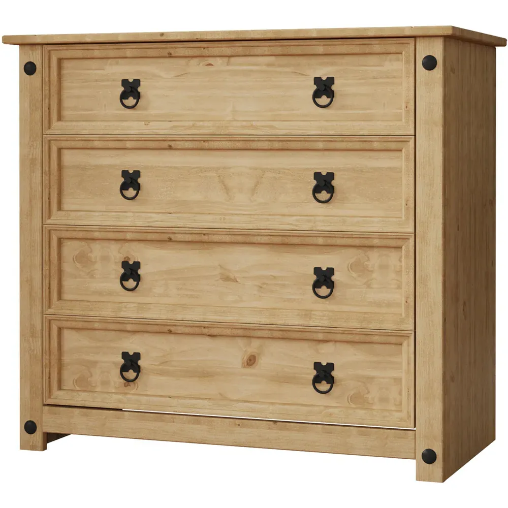 Corona 4 Drawer Chest of Drawers - Brown, Pine