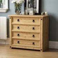 Corona 4 Drawer Chest of Drawers - Brown, Pine