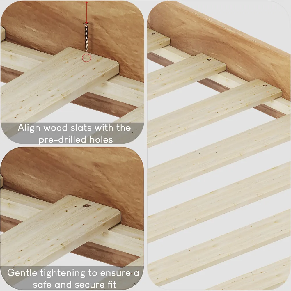 Corona Double Low Foot Bed Frame - Brown, Pine