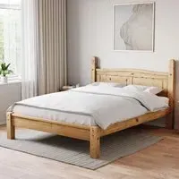 Corona Double Low Foot Bed Frame - Brown, Pine