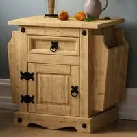 Corona Magazine Table - Brown, Pine