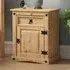 Corona Single Door Single Drawer Bedside Cabinet - Brown, Pine