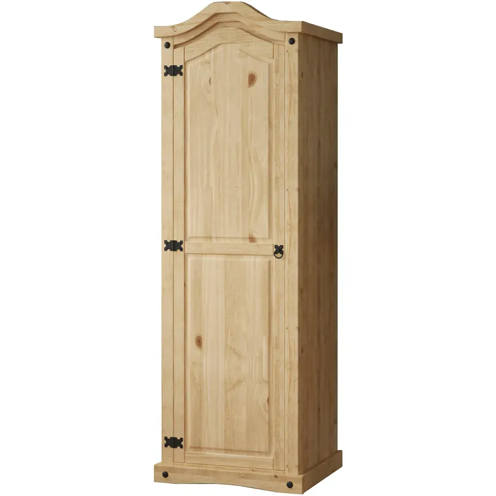 Corona Single Door Wardrobe - Brown, Pine