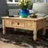Corona Single Drawer Coffee Table - Brown, Pine