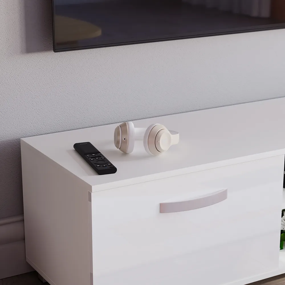 Cosmo 2 Door TV Unit - White