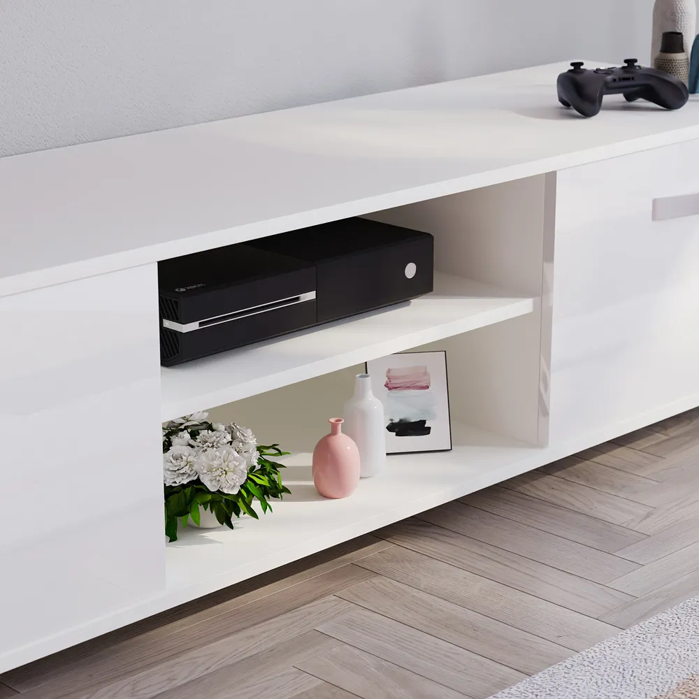 Cosmo 2 Door TV Unit - White