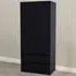 Denver 2 Door 2 Drawer Wardrobe - Black
