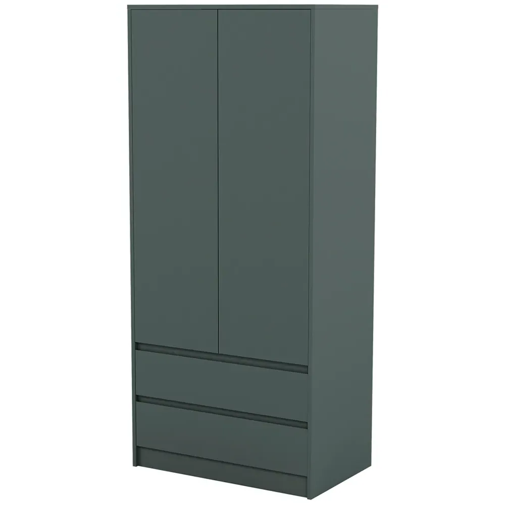Denver 2 Door 2 Drawer Wardrobe - Jasper Green
