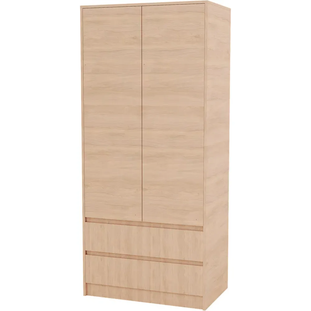 Denver 2 Door 2 Drawer Wardrobe - Pine