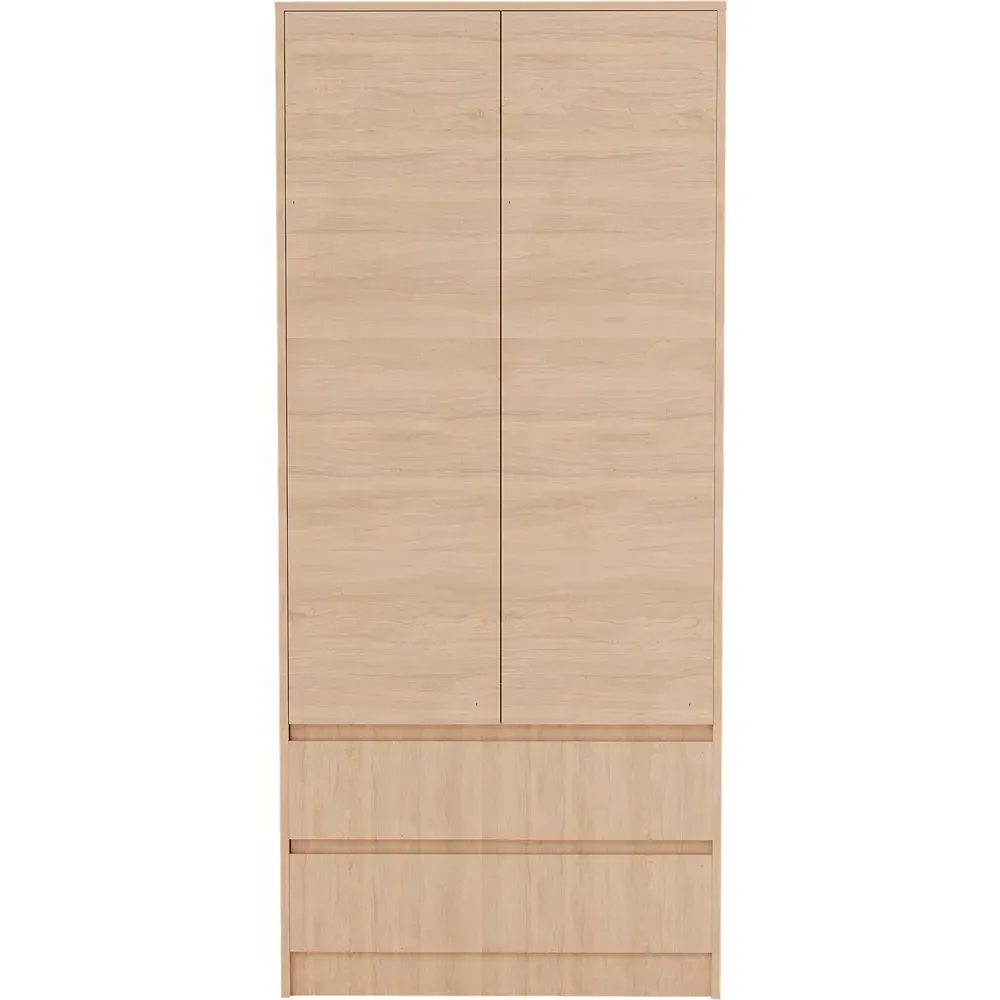 Denver 2 Door 2 Drawer Wardrobe - Pine