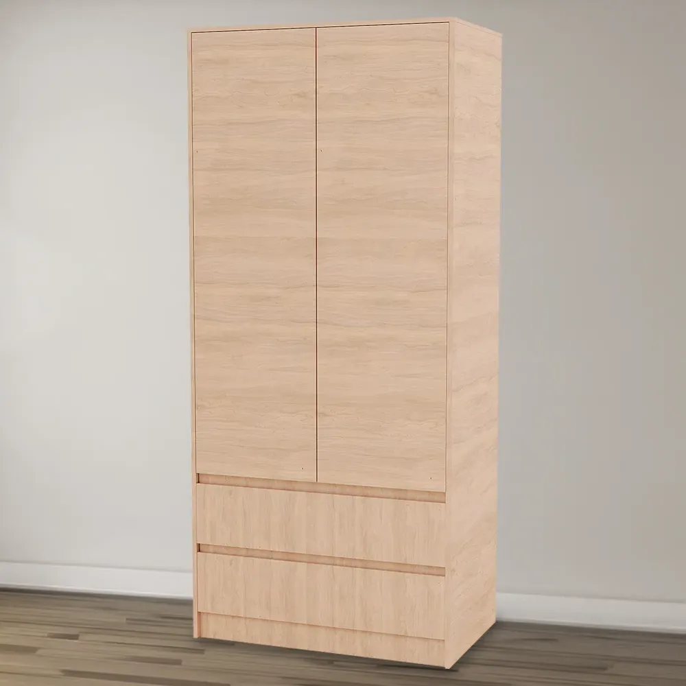 Denver 2 Door 2 Drawer Wardrobe - Pine
