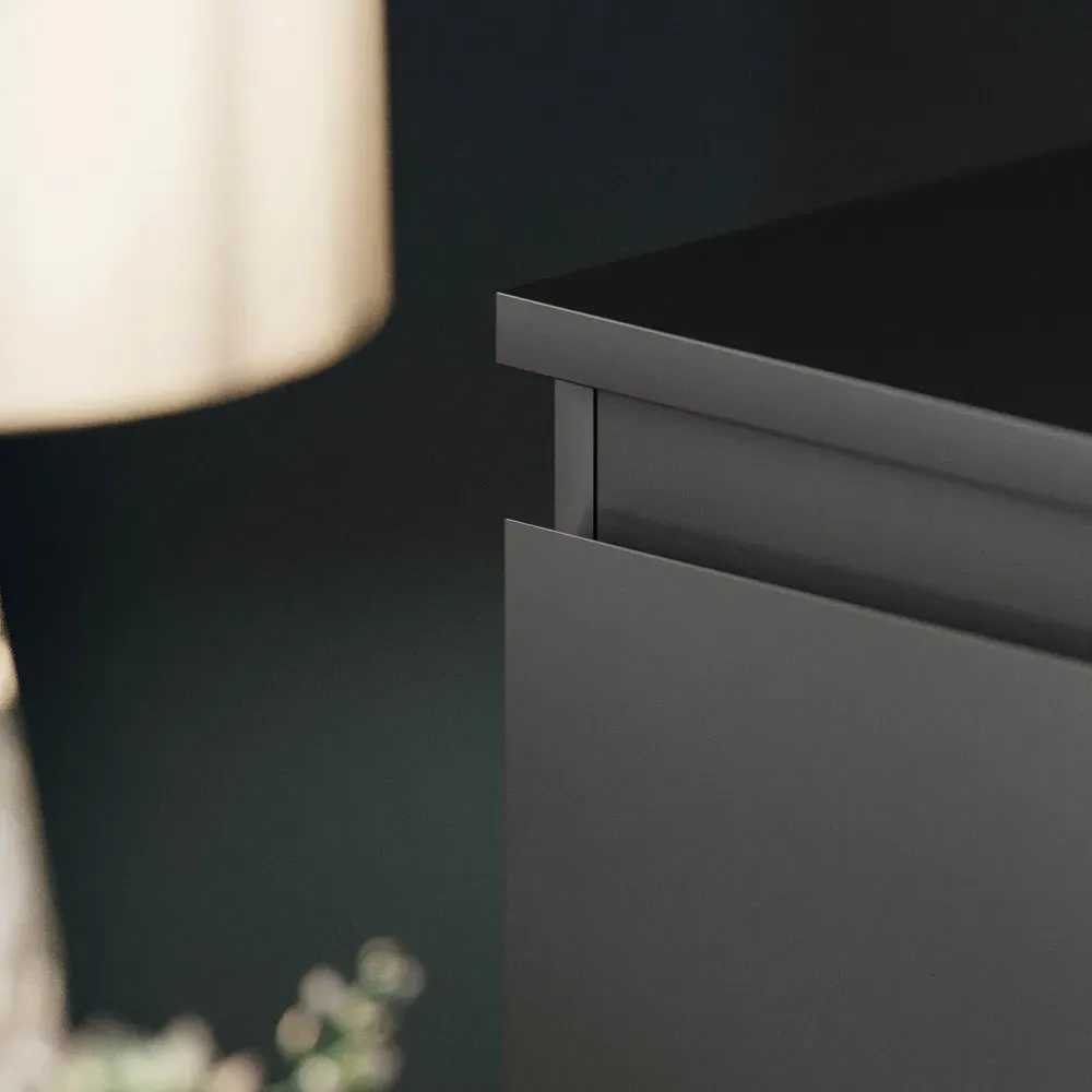 Denver 3 Drawer Chest of Drawers - Black