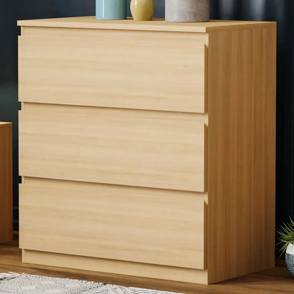 Denver 3-Drawer Chest of Drawers - Brown, Pine