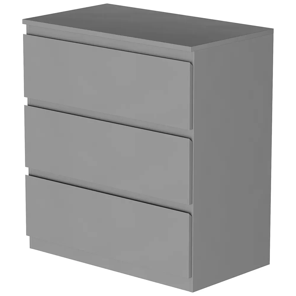 Denver 3 Drawer Chest of Drawers - Grey