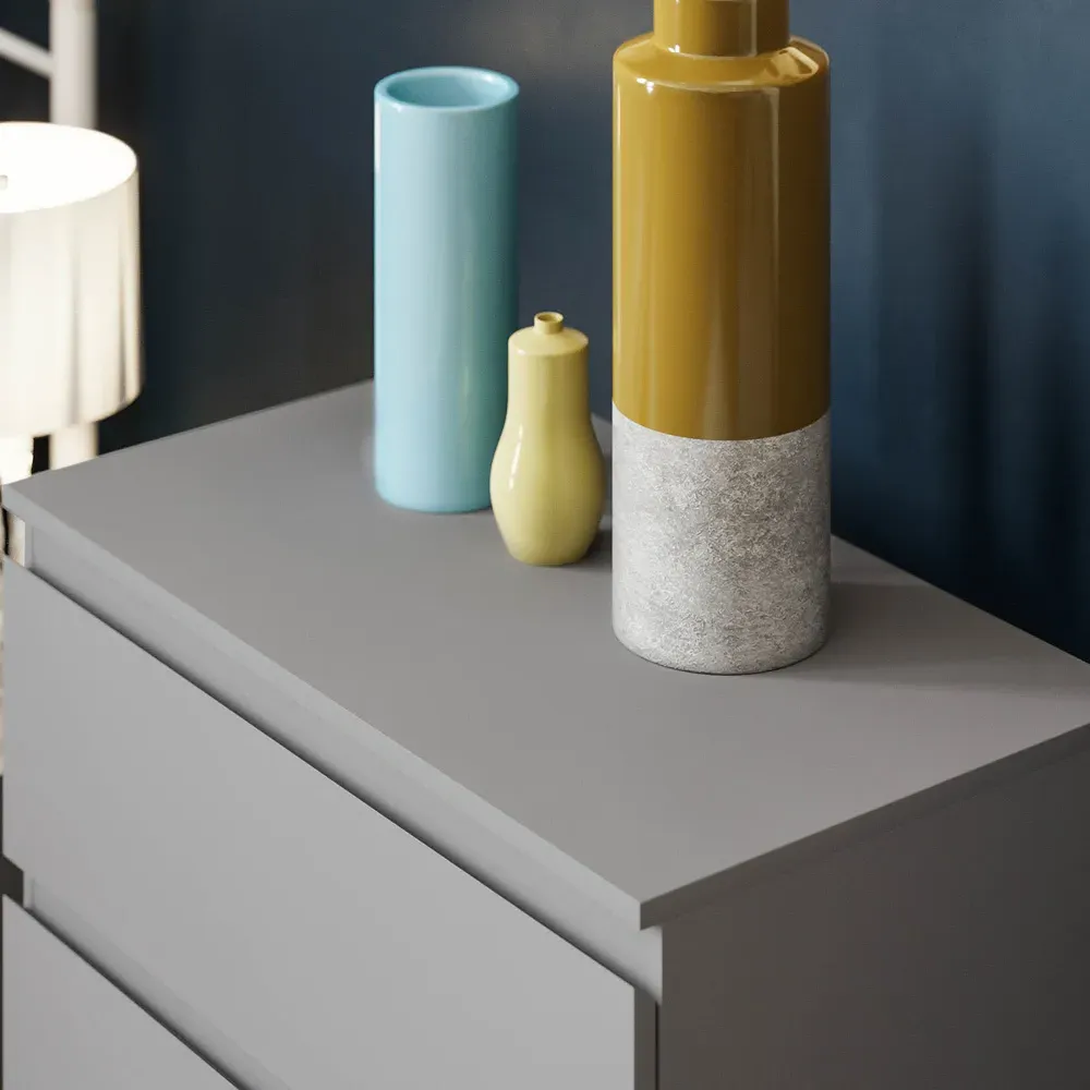 Denver 3 Drawer Chest of Drawers - Grey