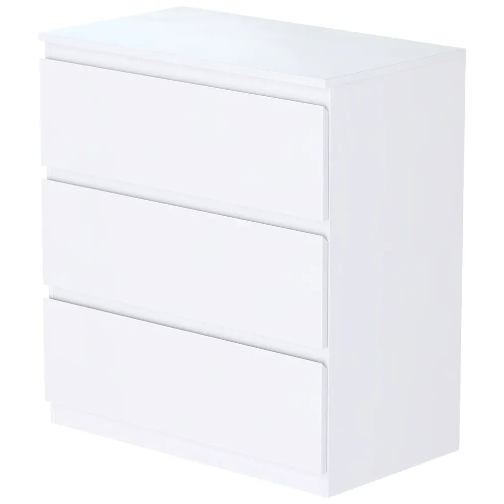 Denver 3 Drawer Chest of Drawers - White