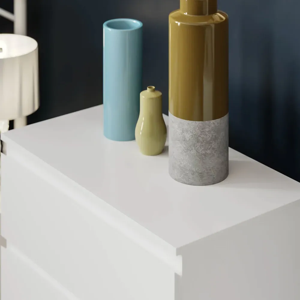 Denver 3 Drawer Chest of Drawers - White