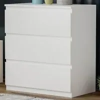 Denver 3 Drawer Chest of Drawers - White