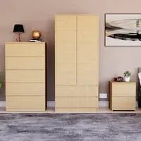 Denver 3 Piece Bedroom Furniture Set - Brown