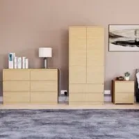 Denver 3 Piece Bedroom Furniture Set - Brown