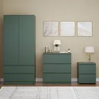 Denver 3 Piece Bedroom Furniture Set - Green