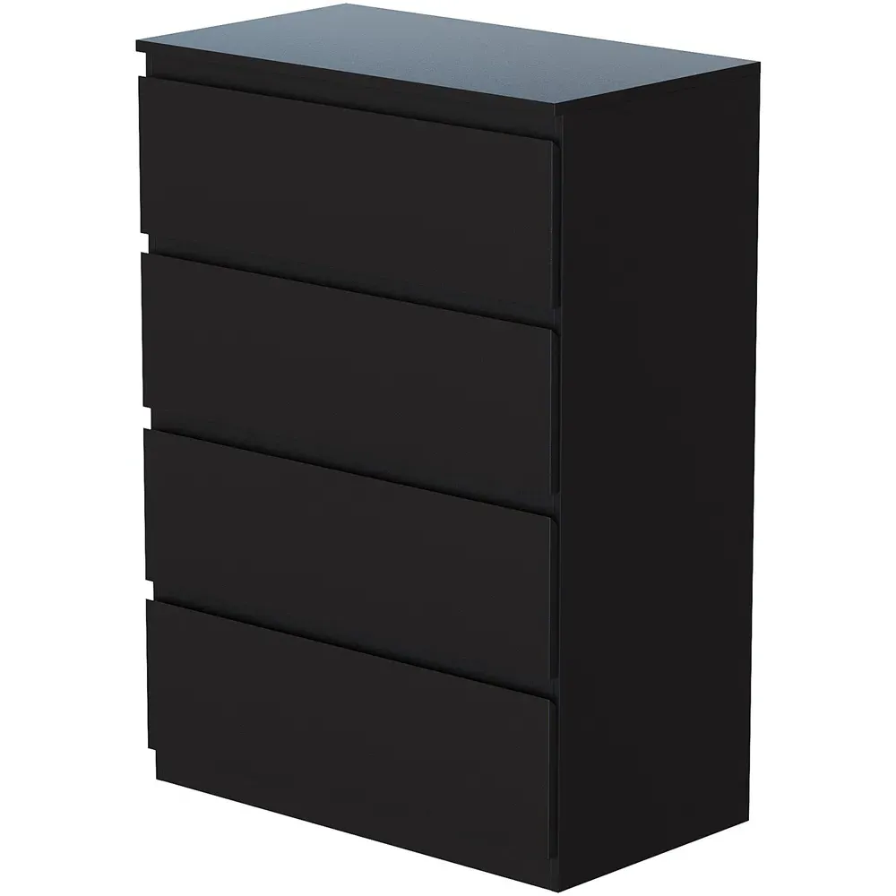 Denver 4 Drawer Chest of Drawers - Black