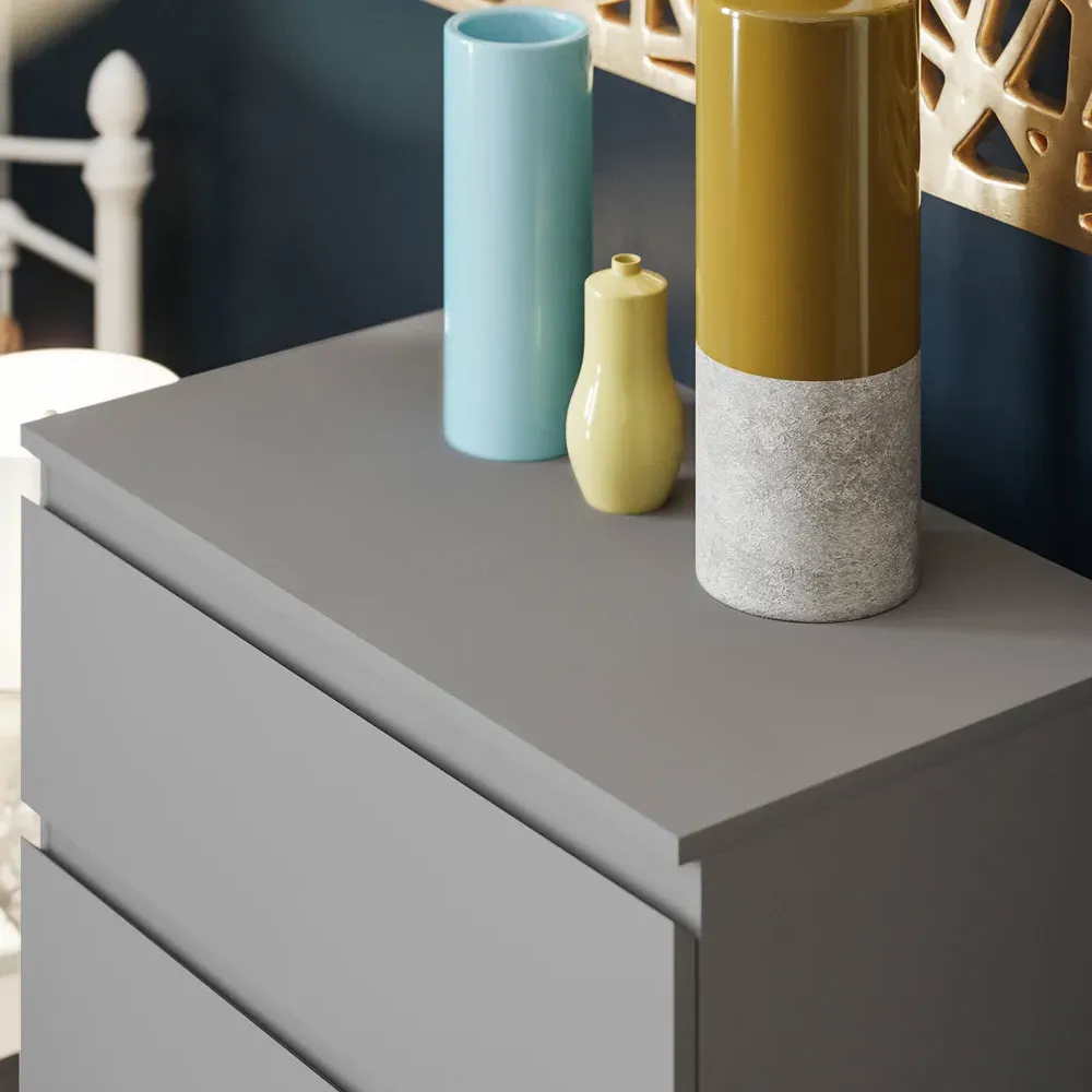 Denver 4 Drawer Chest of Drawers - Grey