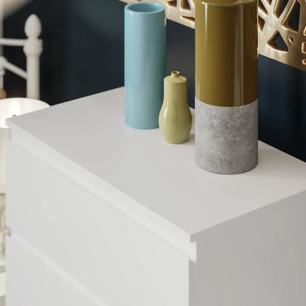 Denver 4 Drawer Chest of Drawers - White