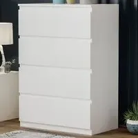 Denver 4 Drawer Chest of Drawers - White