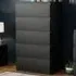 Denver 5 Drawer Chest of Drawers - Black
