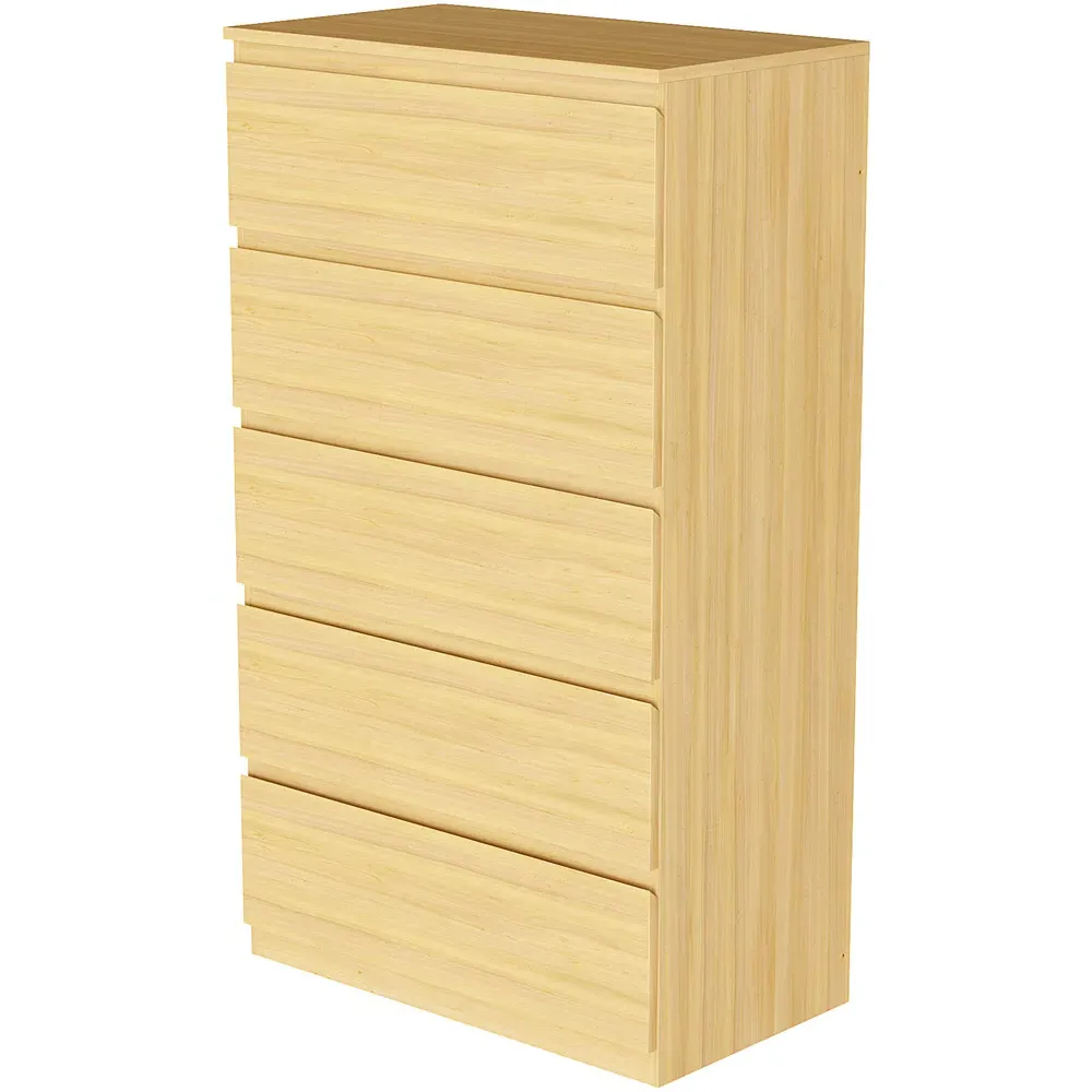 Denver 5-Drawer Chest of Drawers - Brown, Pine