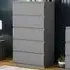 Denver 5 Drawer Chest of Drawers - Grey
