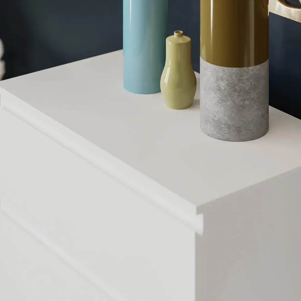 Denver 5 Drawer Chest of Drawers - White