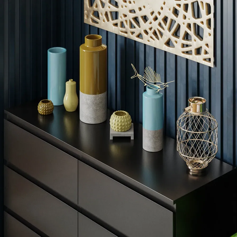 Denver 6 Drawer Chest of Drawers - Black