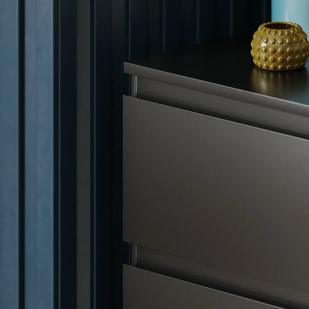 Denver 6 Drawer Chest of Drawers - Black