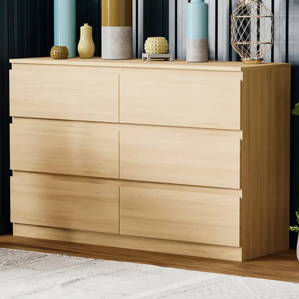 Denver 6-Drawer Chest of Drawers - Brown, Pine