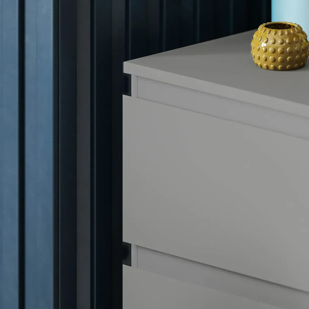 Denver 6 Drawer Chest of Drawers - Grey