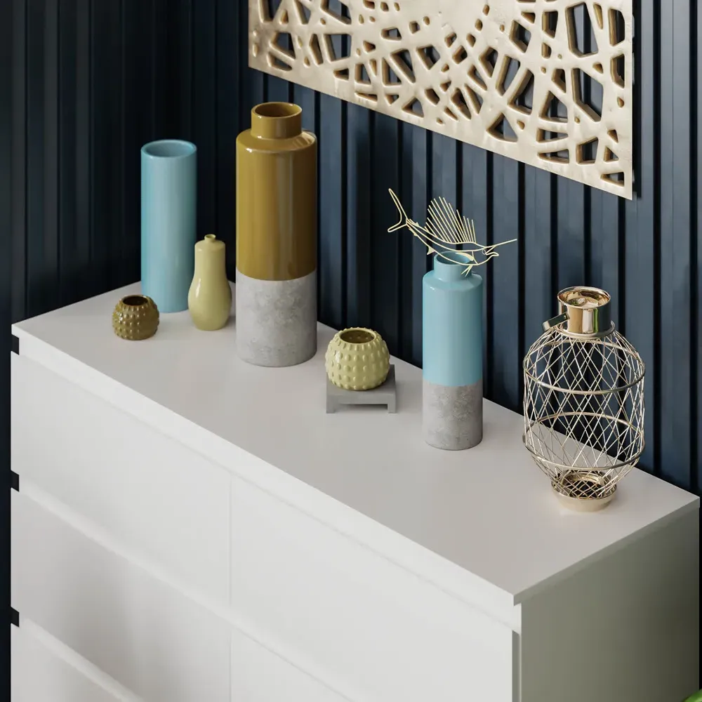 Denver 6 Drawer Chest of Drawers - White