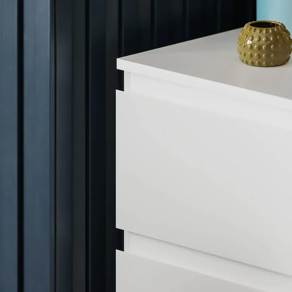 Denver 6 Drawer Chest of Drawers - White