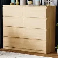 Denver 8-Drawer Chest of Drawers - Brown, Pine