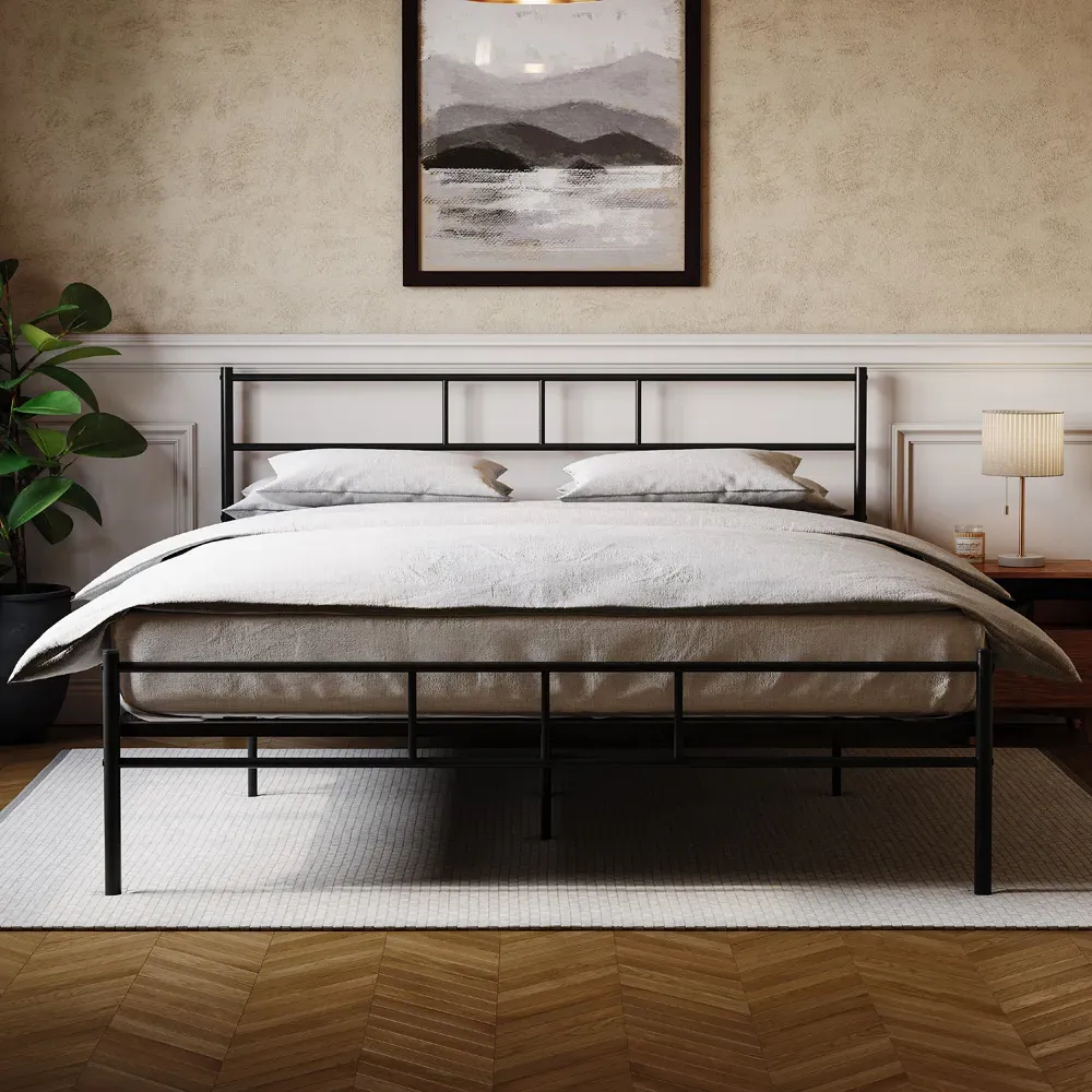 Dorset Double Bed Frame - Black, Metal