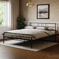 Dorset Double Bed Frame - Black, Metal