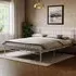 Dorset Double Bed Frame - White, Metal