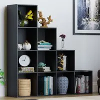 Durham 10 Cube Staircase Storage Unit - Black